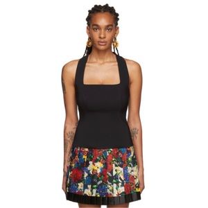 Versace Black Square Neck Tank top